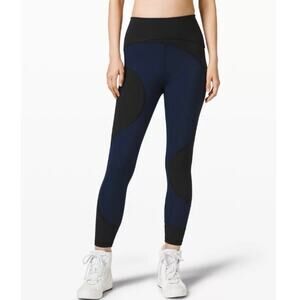 NWOT Lululemon x Roksanda Inner Expanse Tight Navy/Black Leggings Size 4